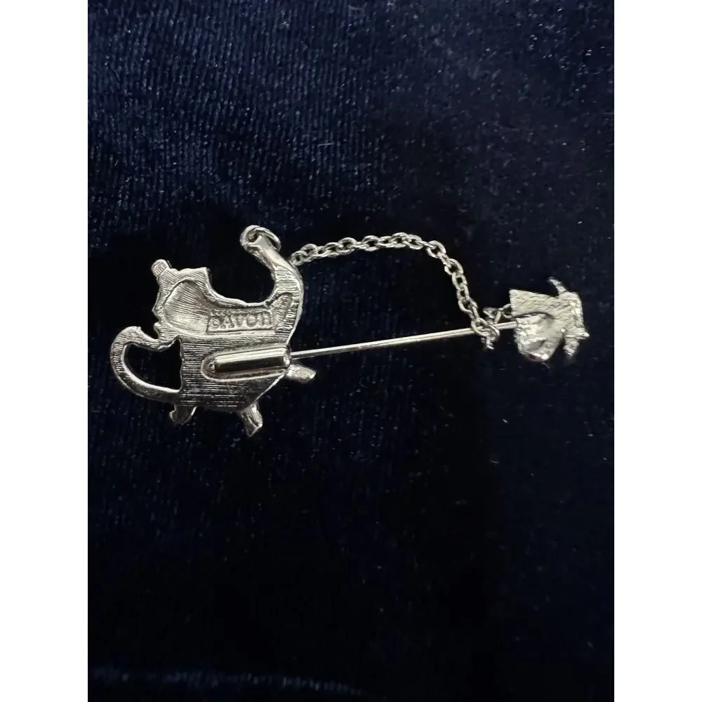 1981 Avon Colonial Tea pot Pin Chatelaine Brooch
